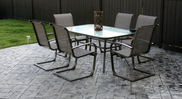 Backyard Concrete Stamping in Park City
